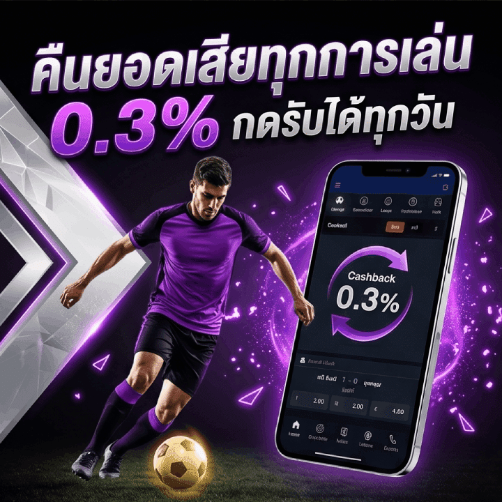 คืนยอดเสียทุกการเล่น 0.3% กดรับได้ทุกวัน
